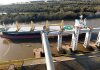 Buque panameño carga arroz en el puerto de Concepción del Uruguay