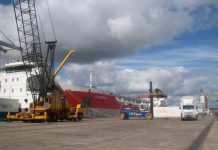 El «Provincias Unidas» cargó arroz y pollos para exportar a Rusia y China