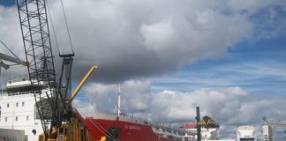 El «Provincias Unidas» cargó arroz y pollos para exportar a Rusia y China