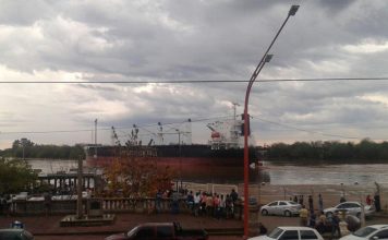 Zarpó el Diana Bolten con más de 14 mil toneladas de arroz