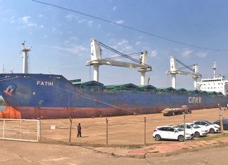 El ultramarino “Fatih” está en el puerto de Concepción del Uruguay para cargar arroz