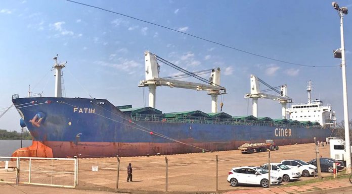 El ultramarino “Fatih” está en el puerto de Concepción del Uruguay para cargar arroz