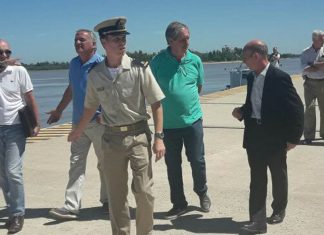 Verifican las obras del puerto Ibicuy para habilitarlo