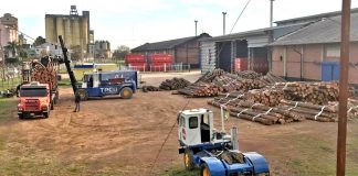 Novedosa carga de madera en el puerto de Concepción del Uruguay