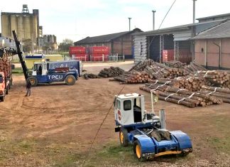 Novedosa carga de madera en el puerto de Concepción del Uruguay