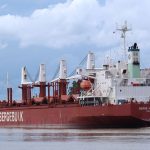 Zarpó el Berge Hallasan para completar carga en Montevideo