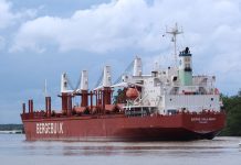 Zarpó el Berge Hallasan para completar carga en Montevideo