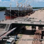 El Xing Rong Hai finaliza su carga de madera en Concepción del Uruguay