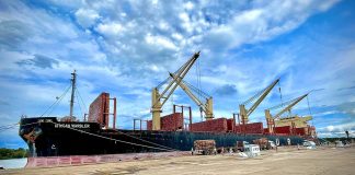 El puerto trabaja con un nuevo buque mientras otro espera en rada