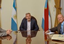 Frigerio y el presidente de la delegación argentina de CARU buscan potenciar el río Uruguay como vía de navegabilidad para la producción