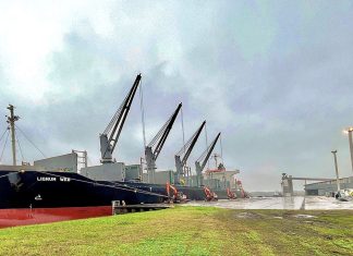 El puerto exporta madera, recibe combustible, y acopia granos en el Elevador Terminal