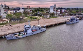 Un segundo buque de la Armada Argentina continuará con el balizamiento del río Uruguay