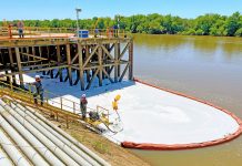 El Puerto e YPF realizaron un simulacro conjunto para la contención de derrames en el río