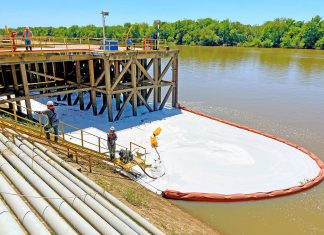 El Puerto e YPF realizaron un simulacro conjunto para la contención de derrames en el río