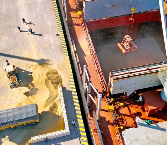 El puerto suma embarques de graneles y madera, mientras se acopia maíz y arroz